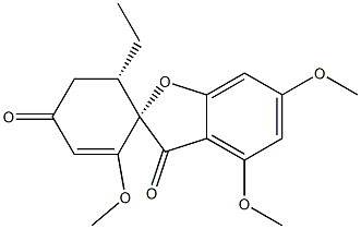 (2S,6'S)-2',4,6-Trimethoxy-6'-ethylspiro[benzofuran-2(3H),1'-[2]cyclohexene]-3,4'-dione 结构式