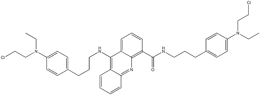 N-[3-[4-[N-(2-Chloroethyl)ethylamino]phenyl]propyl]-9-[3-[4-[N-(2-chloroethyl)ethylamino]phenyl]propylamino]acridine-4-carboxamide Structure