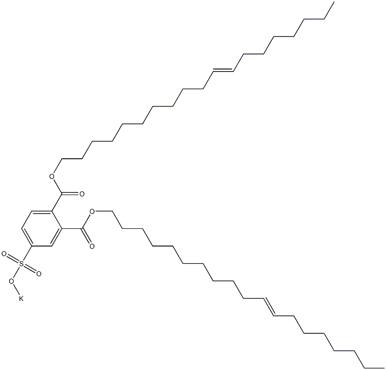 4-(Potassiosulfo)phthalic acid di(11-nonadecenyl) ester 结构式