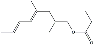 Propionic acid 2,4-dimethyl-4,6-octadienyl ester Structure