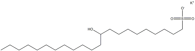 10-Hydroxydocosane-1-sulfonic acid potassium salt,,结构式