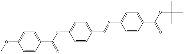 4-[4-(4-Methoxybenzoyloxy)benzylideneamino]benzoic acid tert-butyl ester Struktur