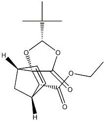 (1R,2S,3R,4S,2'S)-2'-tert-Butyl-4'-oxospiro[bicyclo[2.2.1]heptane-2,5'-[1,3]dioxolan]-5-ene-3-carboxylic acid ethyl ester Struktur