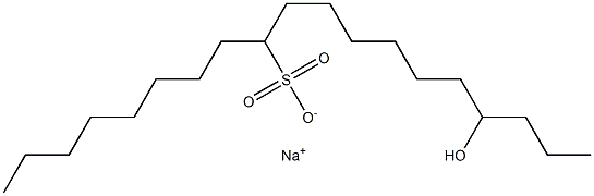 16-Hydroxynonadecane-9-sulfonic acid sodium salt,,结构式