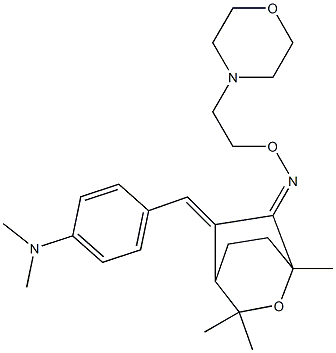 5-[4-(Dimethylamino)benzylidene]-1,3,3-trimethyl-2-oxabicyclo[2.2.2]octan-6-one O-[2-morpholinoethyl]oxime 结构式