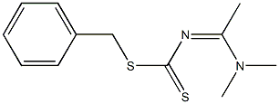 N-(1-Dimethylaminoethylidene)dithiocarbamic acid benzyl ester Struktur