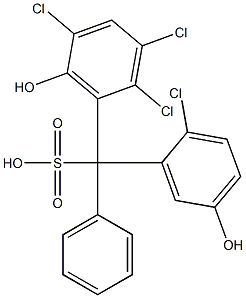 (2-Chloro-5-hydroxyphenyl)(2,3,5-trichloro-6-hydroxyphenyl)phenylmethanesulfonic acid,,结构式