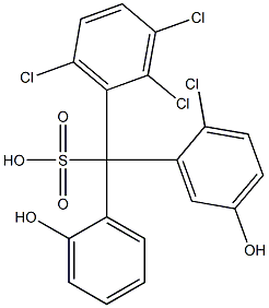 (2-Chloro-5-hydroxyphenyl)(2,3,6-trichlorophenyl)(2-hydroxyphenyl)methanesulfonic acid Structure