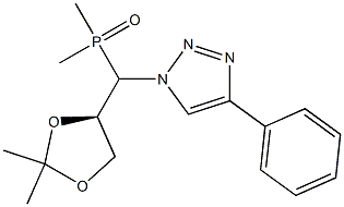 [(R)-(2,2-Dimethyl-1,3-dioxolan-4-yl)(4-phenyl-1H-1,2,3-triazol-1-yl)methyl]dimethylphosphine oxide Struktur
