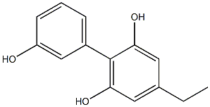 4-Ethyl-1,1'-biphenyl-2,3',6-triol,,结构式