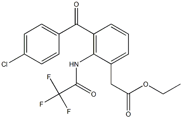 2-(2,2,2-Trifluoroacetylamino)-3-(4-chlorobenzoyl)benzeneacetic acid ethyl ester