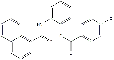 4-Chlorobenzoic acid 2-(1-naphthoylamino)phenyl ester Struktur