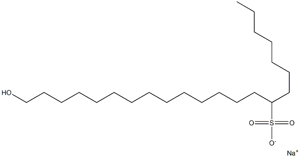 22-Hydroxydocosane-8-sulfonic acid sodium salt Struktur