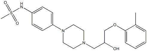 1-[4-[4-(Methylsulfonylamino)phenyl]-1-piperazinyl]-3-(2-methylphenoxy)-2-propanol