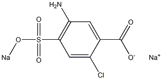 5-Amino-2-chloro-4-(sodiosulfo)benzoic acid sodium salt Structure