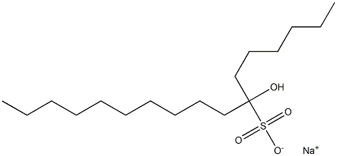 7-Hydroxyheptadecane-7-sulfonic acid sodium salt,,结构式