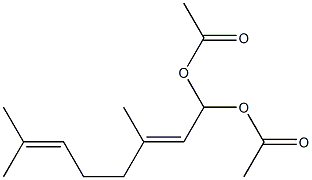 1,1-Diacetoxy-3,7-dimethyl-2,6-octadiene Structure