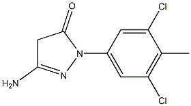 3-Amino-1-(3,5-dichloro-4-methylphenyl)-5(4H)-pyrazolone 结构式