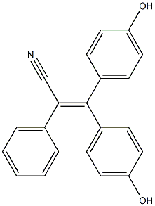 3,3-Bis(4-hydroxyphenyl)-2-phenylacrylonitrile,,结构式