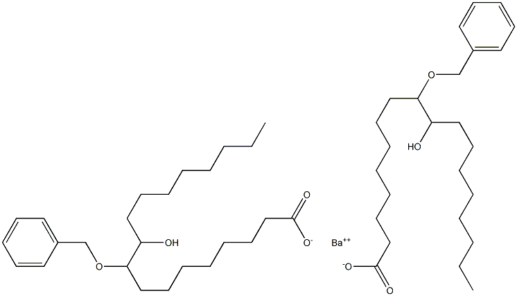 ビス(9-ベンジルオキシ-10-ヒドロキシステアリン酸)バリウム 化学構造式