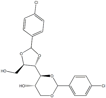 2-O,3-O:4-O,6-O-Bis(4-chlorobenzylidene)-L-glucitol,,结构式