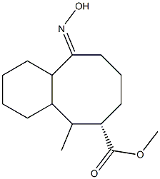 (6S)-5-Methyl-10-(hydroxyimino)dodecahydrobenzocyclooctene-6-carboxylic acid methyl ester Structure