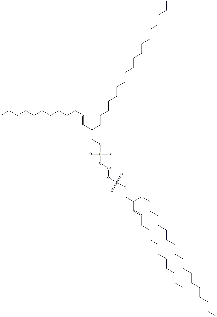 Bis[2-(1-dodecenyl)icosyloxysulfonyloxy]calcium Struktur