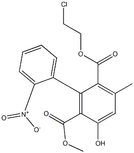 3-Methyl-5-hydroxy-2'-nitro-1,1'-biphenyl-2,6-dicarboxylic acid 2-(2-chloroethyl)6-methyl ester