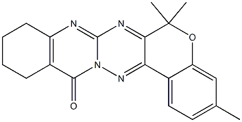 9,10,11,12-テトラヒドロ-3,6,6-トリメチル-6H,13H-7,8,13a,14-テトラアザ-5-オキサベンゾ[a]ナフタセン-13-オン 化学構造式