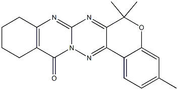 9,10,11,12-Tetrahydro-3,6,6-trimethyl-6H,13H-7,8,13a,14-tetraaza-5-oxabenzo[a]naphthacen-13-one Structure