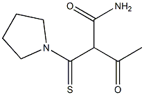 3-Oxo-2-[(1-pyrrolidinyl)thiocarbonyl]butyramide Structure