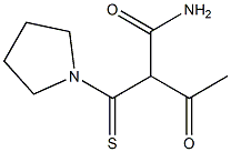 3-Oxo-2-[(1-pyrrolidinyl)thiocarbonyl]butyramide Struktur