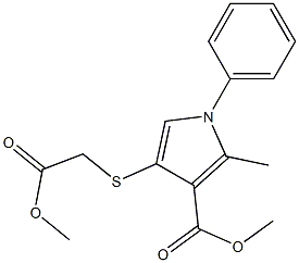 2-Methyl-4-[(methoxycarbonyl)methylthio]-1-phenyl-1H-pyrrole-3-carboxylic acid methyl ester