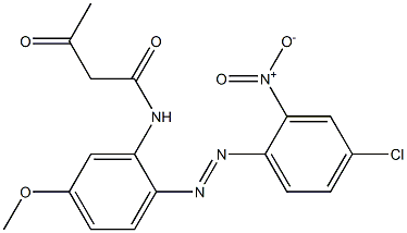 2-Acetyl-2'-(4-chloro-2-nitrophenylazo)-5'-methoxyacetanilide,,结构式