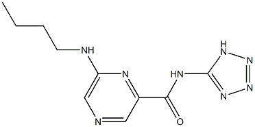 N-(1H-Tetrazol-5-yl)-6-butylaminopyrazine-2-carboxamide 结构式