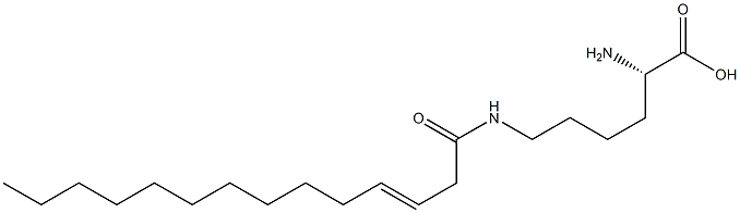 N6-(3-Tetradecenoyl)lysine Structure