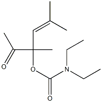 N,N-Diethylcarbamic acid 3,5-dimethyl-2-oxo-4-hexen-3-yl ester Structure