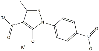 Potassium 2-(4-nitrophenyl)-5-methyl-4-nitro-2H-pyrazole-3-olate Struktur