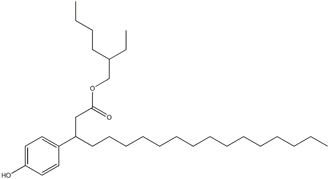 3-(4-Hydroxyphenyl)stearic acid 2-ethylhexyl ester,,结构式