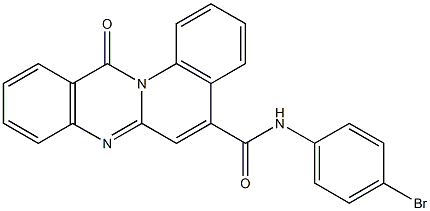 N-(4-Bromophenyl)-12-oxo-12H-quino[2,1-b]quinazoline-5-carboxamide Struktur