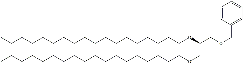 [R,(-)]-1-O-ベンジル-2-O,3-O-ジオクタデシル-D-グリセロール 化学構造式