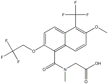  [N-[[2-(2,2,2-Trifluoroethoxy)-6-methoxy-5-trifluoromethyl-1-naphthalenyl]carbonyl]-N-methylamino]acetic acid