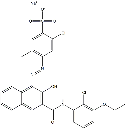  2-Chloro-5-methyl-4-[[3-[[(2-chloro-3-ethoxyphenyl)amino]carbonyl]-2-hydroxy-1-naphtyl]azo]benzenesulfonic acid sodium salt