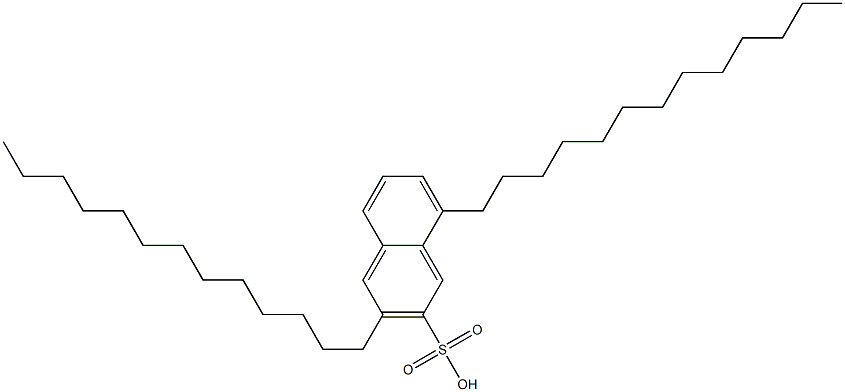 3,8-Ditridecyl-2-naphthalenesulfonic acid Structure