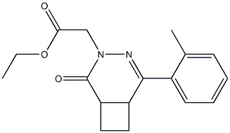 4,5-Ethylene-3-(o-tolyl)-5,6-dihydro-6-oxopyridazine-1(4H)-acetic acid ethyl ester Struktur
