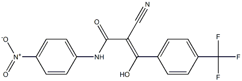 2-Cyano-3-hydroxy-3-[4-trifluoromethylphenyl]-N-[4-nitrophenyl]acrylamide Struktur