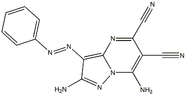 2-Amino-3-(phenylazo)-7-aminopyrazolo[1,5-a]pyrimidine-5,6-dicarbonitrile|