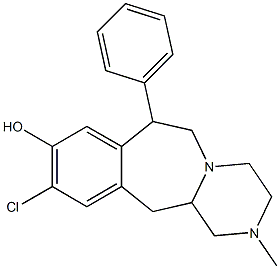 1,2,3,4,6,7,12,12a-Octahydro-7-phenyl-10-chloro-2-methylpyrazino[2,1-b][3]benzazepin-9-ol