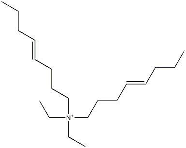 N,N-ジエチル-N,N-ジ(4-オクテニル)アミニウム 化学構造式