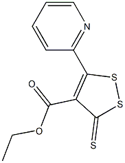 4-Ethoxycarbonyl-5-(2-pyridinyl)-3H-1,2-dithiol-3-thione 结构式